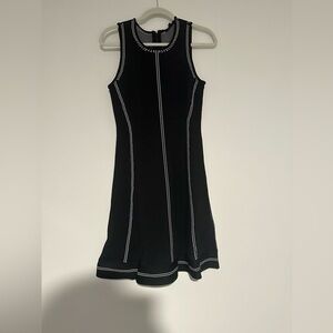 pink tartan black dress small